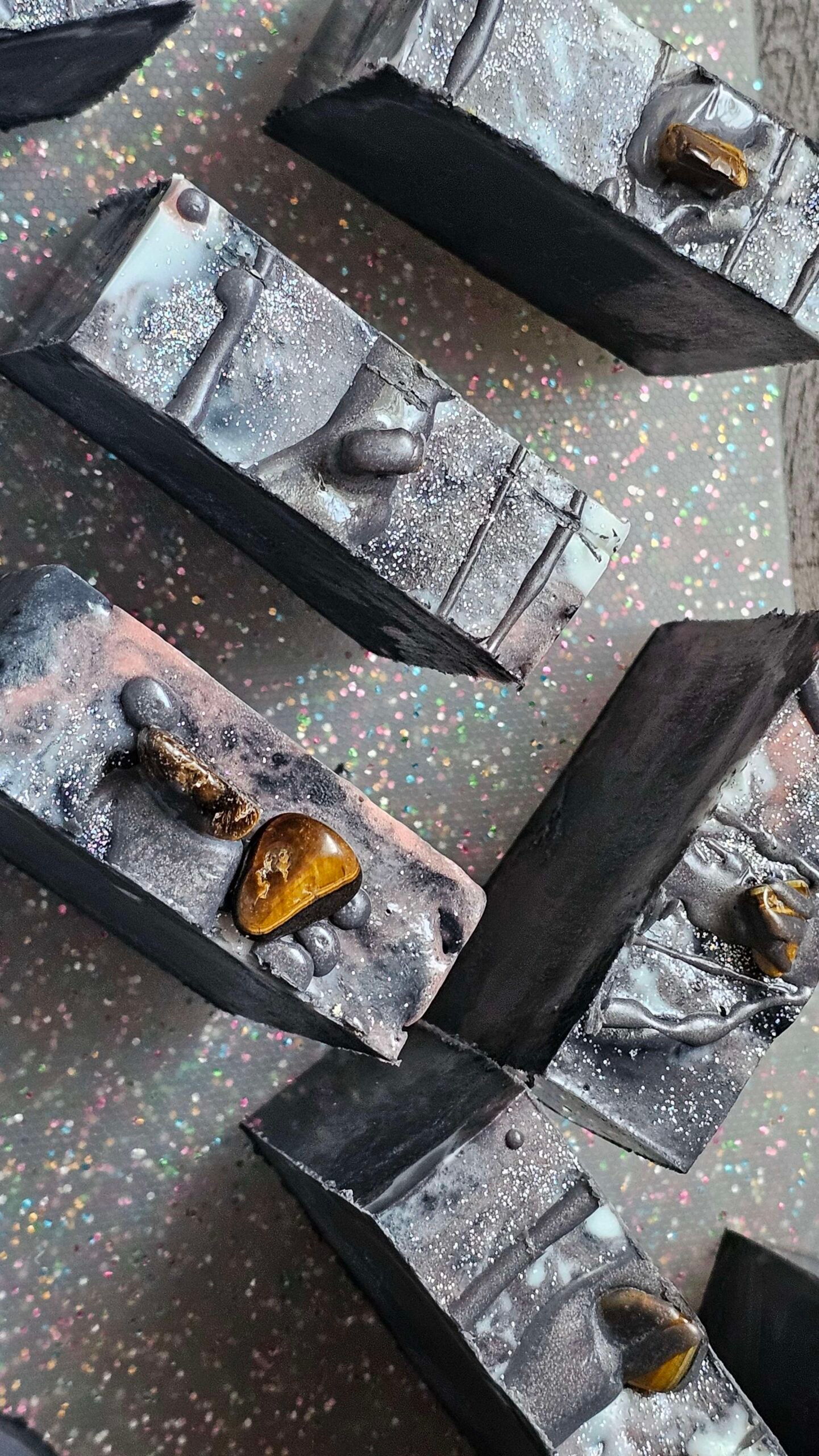 celestial aries goatmilk soap (topped with real tiger eye stone) celestial aries goatmilk soap (topped with real tiger eye stone)