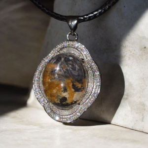 garden quartz pendant necklace | “crystal terrarium” i