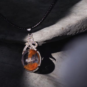 garden quartz pendant necklace | “crystal terrarium” ii