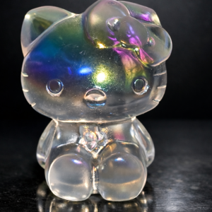 aura quartz hello kitty carving